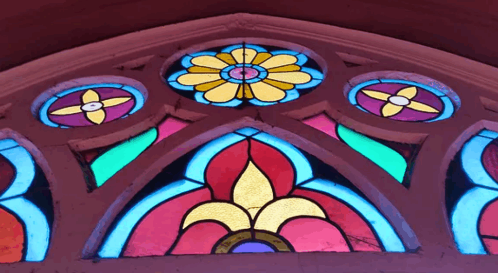 The stained glass of Emmanuel UMC in Fleetwood PA